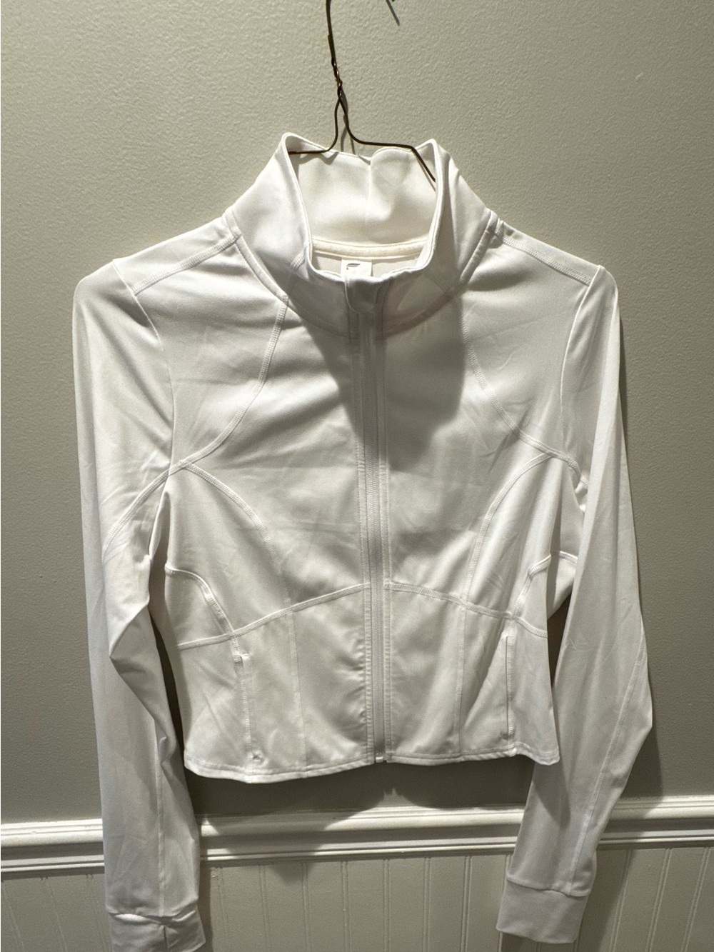 Fabletics White Full-Zip Utility Jacket